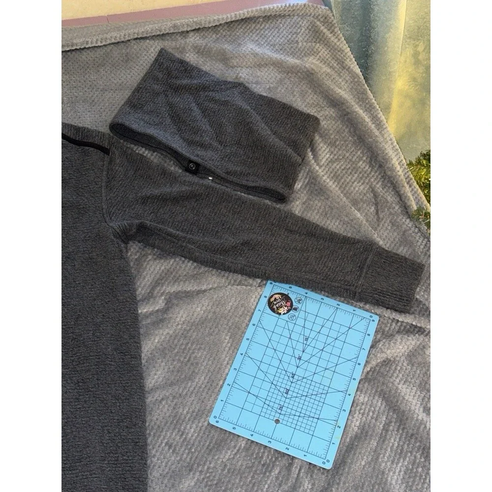 Lululemon On Repeat Dress Size 6 Dark Gray Black Removable Collar - Picture 12 of 16